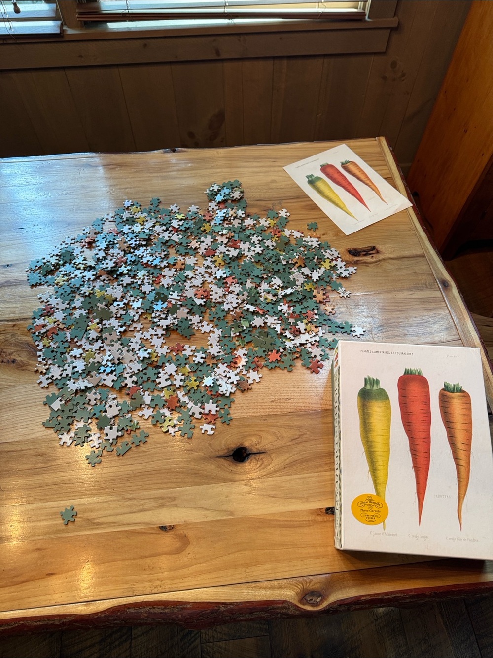 John Derian Three Carrots 1000 piece puzzle with art image - Picture 3 of 14